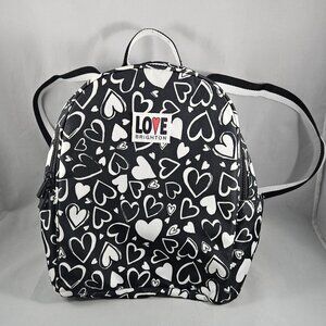 Brighton Limited Edition ENDLESS LOVE Backpack Black and White Hearts